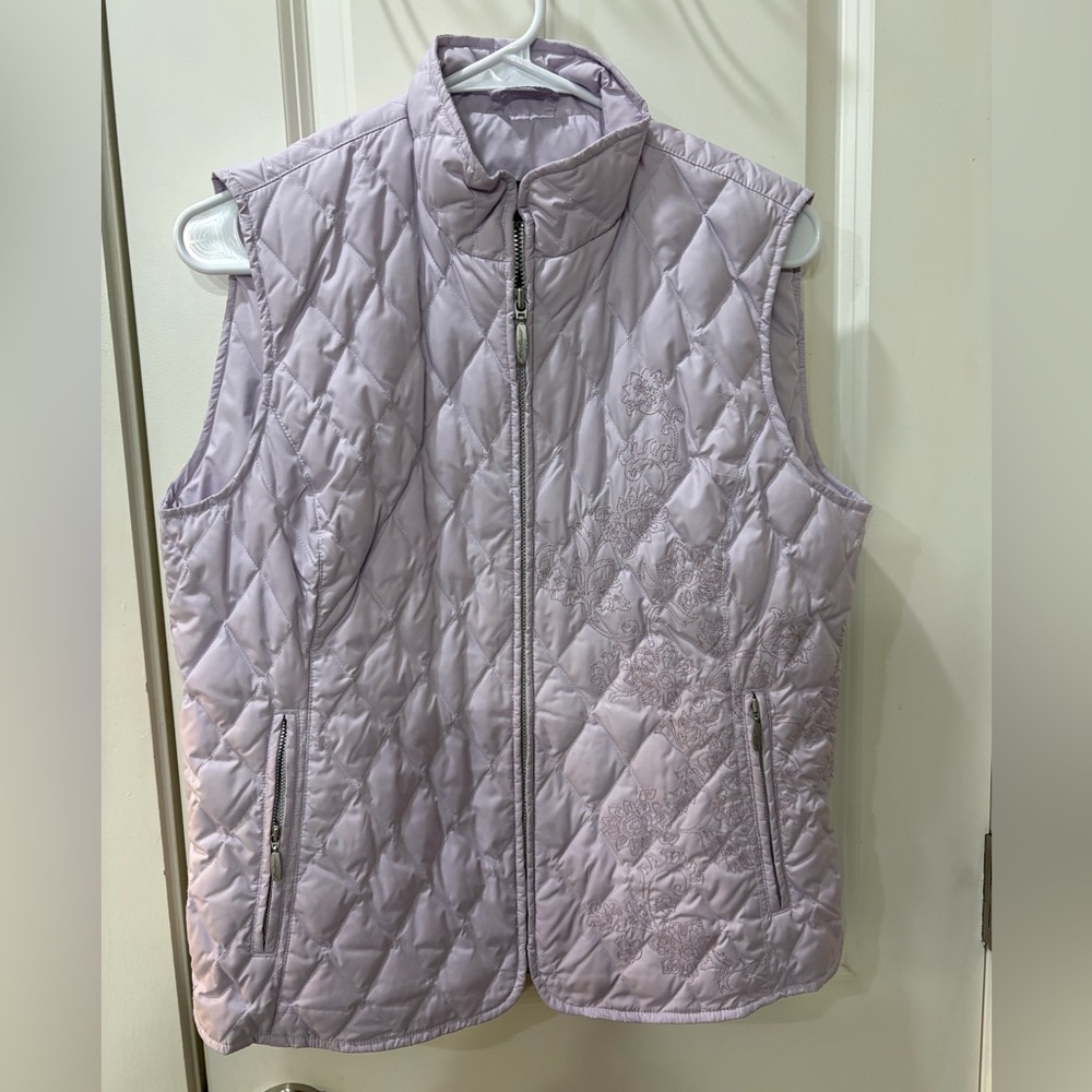 Eddie Bauer Lavender Quilted Women's Vest